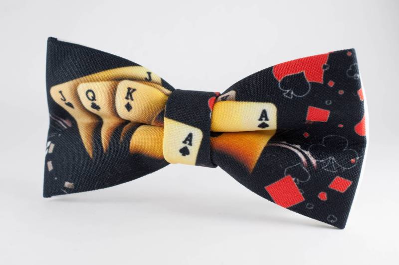 Poker Fliege Royal Flush Kasino Karten, Geschenk Zum Junggesellenabschied von NewWayCreationDesign