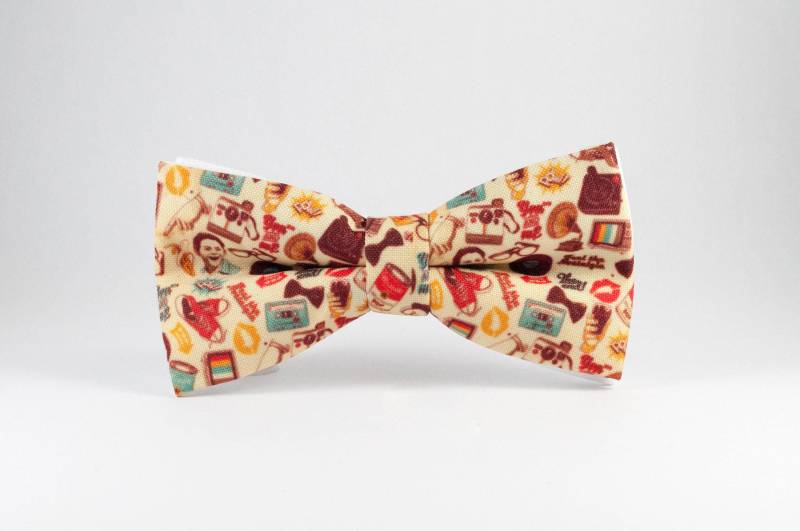 Vintage Print Fliege Vorgebundene, Verstellbare, Handgemachte Fliege von NewWayCreationDesign