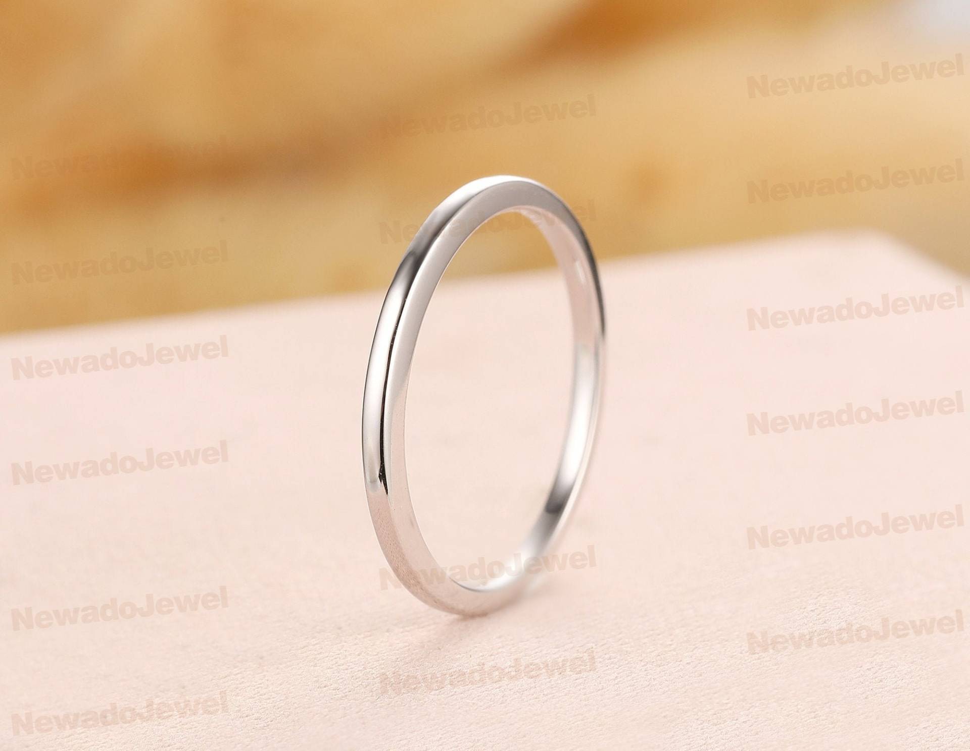 Passendes Band Für Verlobungsring, Gold Ehering, Art Deco Stapelring, Comfort Fit, Zierlicher Brautring, Abschlussgeschenk, Schlichter Ring von NewadoJewel