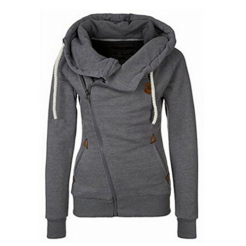 Newbestyle Jacke Damen Sweatjacke Vicky Zip Hoodie Pulli Oberteile Damen Kapuzenpullover Pullover mit Kapuze,Dark Grey,3XL Newbestyle Jacke Damen Sweatjacke Vicky Zip Hoodie Pulli Oberteile Damen Kapuzenpullover Pullover mit Kapuze,Dark Grey,3XL von Newbestyle
