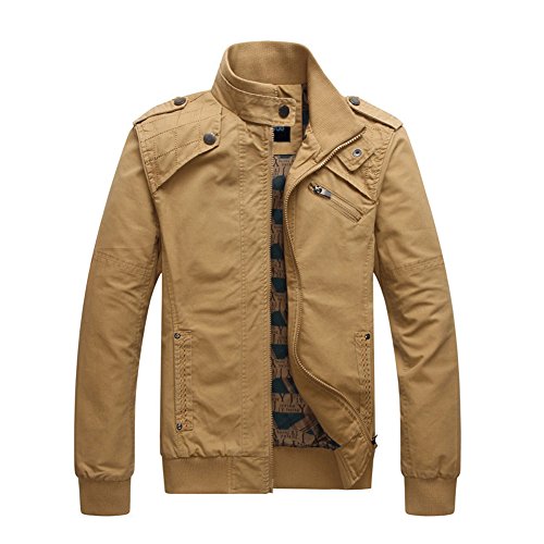 Newbestyle Jacken Herren Übergangsjacke Pilotenjacke Motorradjacke mit Reißverschluss Frühling Herbst von Newbestyle