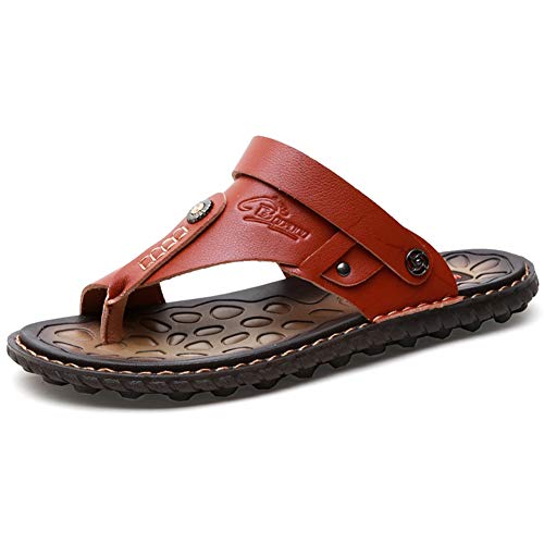 Newbestyle Sommer Strand Sandalen Herren Pantoletten Zehentrenner Braun 39 von Newbestyle