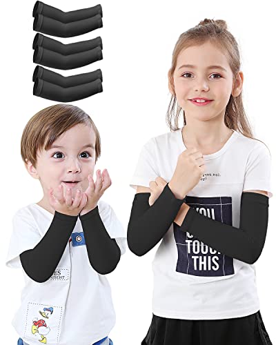 Newbyinn Armmanschetten für Kinder, Kleinkinder, UPF 50 UV-Schutz, schwarz, Mittel von Newbyinn