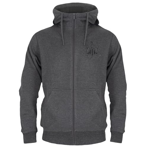 Newcastle United FC - Herren Fleece-Kapuzenjacke mit Reißverschluss - Offizielles Merchandise - Geschenk für Fußballfans - Grau - XXL von Newcastle United FC