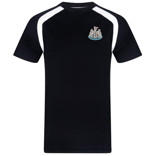 Newcastle United FC - Herren Trainings-T-Shirt - Polyester - Offizielles Merchandise - Geschenk für Fußballfans - Schwarz - M von Newcastle United