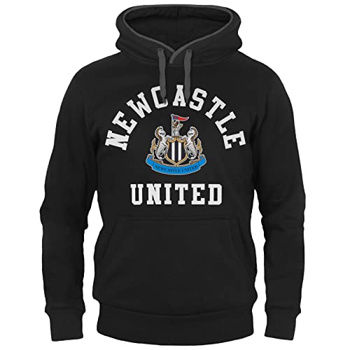 Newcastle United FC - Herren Fleece-Hoodie mit Grafikprint - offizielles Merchandise - Geschenk für Fußballfans - Schwarz - 2XL von Newcastle United FC