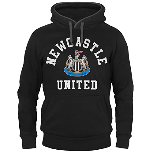 Newcastle United FC - Herren Fleece-Hoodie mit Grafikprint - offizielles Merchandise - Geschenk für Fußballfans - Schwarz - 3XL von Newcastle United F.C.