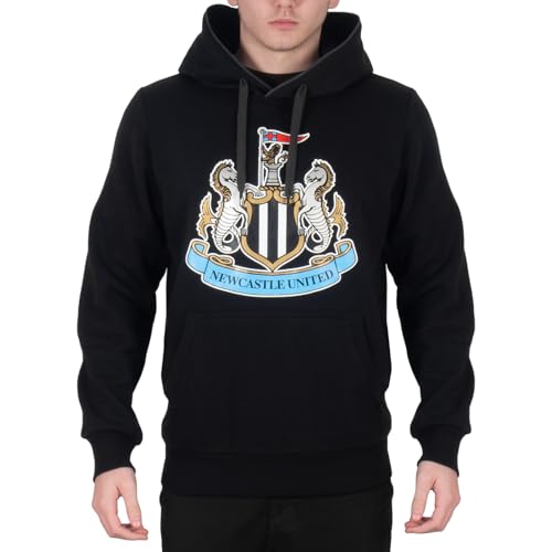 Newcastle United FC - Herren Fleece-Hoodie mit Grafikprint - offizielles Merchandise - Geschenk für Fußballfans - Schwarz - 3XL von Newcastle United FC
