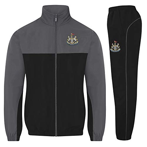 Newcastle United FC - Herren Trainingsanzug - Jacke & Hose - Offizielles Merchandise - Geschenk für Fußballfans - Schwarz - 2XL von Newcastle United F.C.