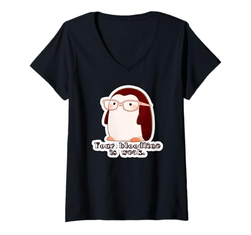 Damen Witziges Haustier-Meme Your Bloodline is weak. Lustiges Meme-Geschenk T-Shirt mit V-Ausschnitt Damen Witziges Haustier-Meme Your Bloodline is weak. Lustiges Meme-Geschenk T-Shirt mit V-Ausschnitt von Newdlebobs