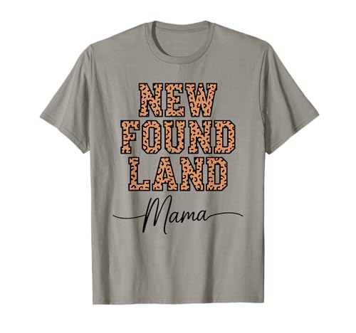 Leopardenmuster Newfoundland Mama Newfie T-Shirt Leopardenmuster Newfoundland Mama Newfie T-Shirt von Newfoundland Dog Lover Gifts