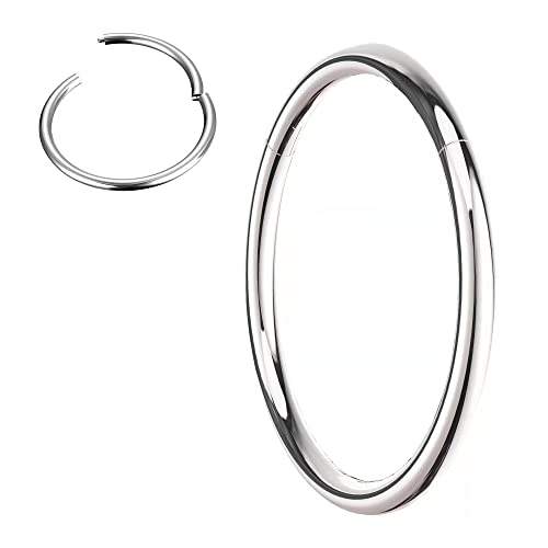 NewkeepsR 1.0mmx6mm Titan Scharnier Segment Clicker nahtloser Nasenring, Tragus und Knorpel Piercing Ohrring für Damen von NewkeepsR