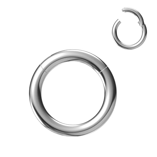 NewkeepsR Stahl 2.0mm Dicke 10mm 316L Chirurgenstahl mit Klappbarem Klicksegment Orbital Conch Rings von NewkeepsR