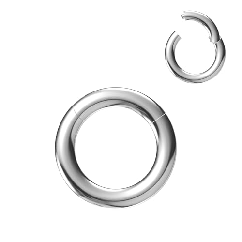 NewkeepsR Stahl 2.5mm Dicke 14mm 316L Chirurgenstahl mit Klappbarem Klicksegment Orbital Conch Rings von NewkeepsR