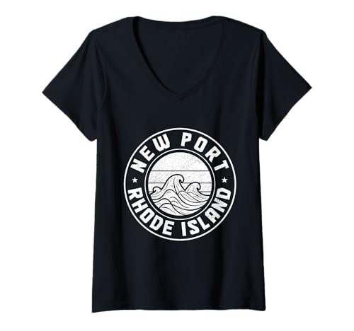 Damen Newport, Rhode Island, RI Pride T-Shirt mit V-Ausschnitt Damen Newport, Rhode Island, RI Pride T-Shirt mit V-Ausschnitt von Newport Rhode Island - Apparel & Gifts