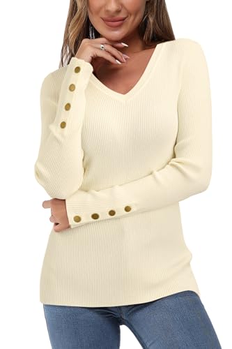 Newshows Pullover für Damen Herbst Strickpullover Winter Elegant Damenpullover Langarm Winterpullover Damen Aprikose Newshows Pullover für Damen Herbst Strickpullover Winter Elegant Damenpullover Langarm Winterpullover Damen Aprikose von Newshows