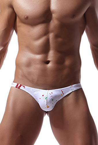 Newsywell Herren Baumwolle Tanga Bulge Fashion Männer Micro Männer Bikinis für Herren Low Rise Briefs Unterwäsche Weiß X-Large von Newsywell