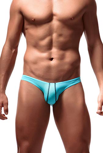 Newsywell Herren Bulge Bikini Stretchy Bikini Atmungsaktiv Low Rise Pouch Briefs Unterwäsche Hellblau X-Large von Newsywell