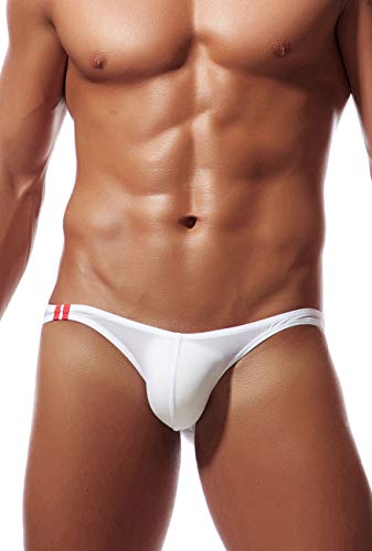 Newsywell Herren Eisseide Bikini Bulge Mode Männer Micro Männer Bikinis für Herren Low Rise Briefs Unterwäsche Weiß X-Large von Newsywell