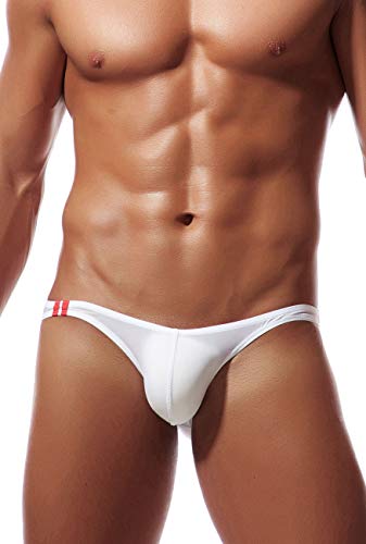 Newsywell Herren Eisseide Bikini Fashion Male Elastische Niedrige Taille Briefs Pouch Unterwäsche Weiß Groß von Newsywell