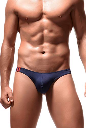 Newsywell Herren Elastan Tanga Bikinis Bulge Pouch Low Rise Niedrige Taille Briefs Bulge Unterwäsche Königsblau Groß von Newsywell