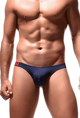 Newsywell Herren Elastan Tanga Bikinis Weiche Niedrige Taille Elastische Pouch Briefs 1-Packung Unterwäsche Königsblau Mittel von Newsywell