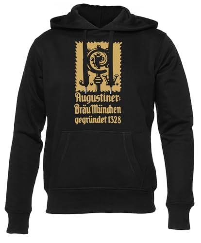 Newtee Augustiner Bräu Unisex Schwarz Hoodie Männer Frauen von Newtee