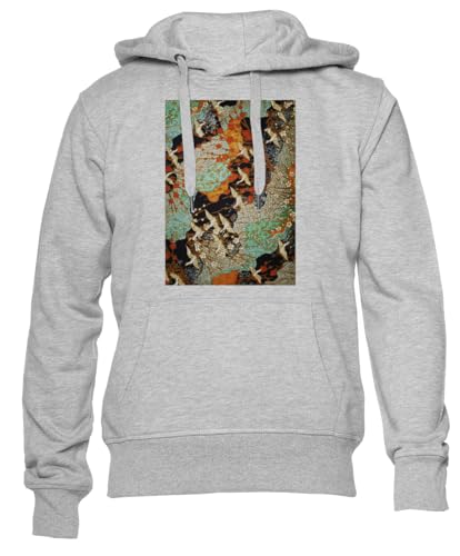 Newtee Fliegende Kraniche Und Frühlingsblumen Unisex-Hoodie Für Männer Und Frauen von Newtee