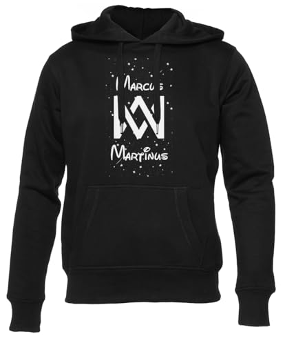 Newtee Marcus Und Martinus-Logo Unisex Schwarz Hoodie Männer Frauen von Newtee