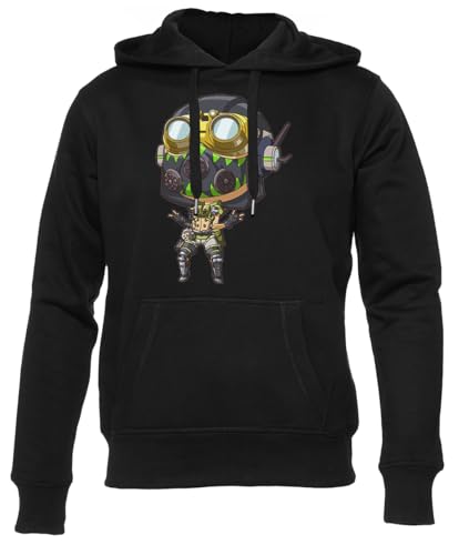 Newtee Octane Animierte Charakterkunst Unisex Schwarz Hoodie Männer Frauen von Newtee