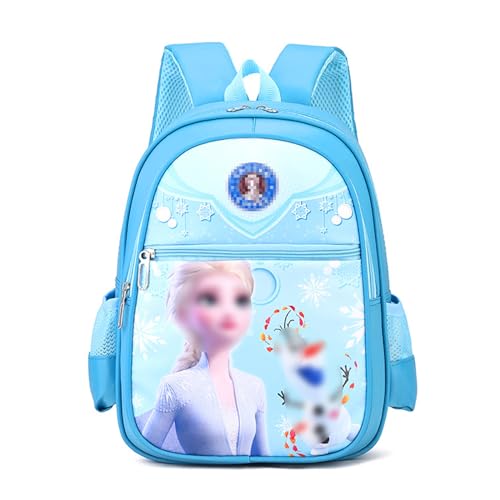 Newtic Rucksack Anna Und Elsa Rucksack Rucksack Eiskönigin Rucksack Mädchen elsa die eiskönigin Für Kinder, Mädchen, Mittagessen, Sport, Reisetasche-Blau von Newtic