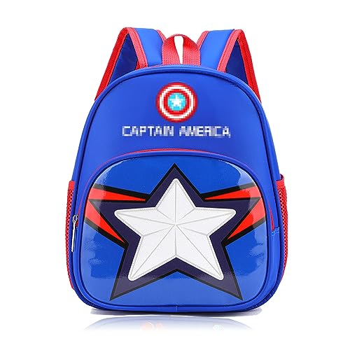 Newtic Kinder Iron-Mans Rucksack aven-geres rucksack kinder Schulrucksack Cartoon Design marvels rucksack rucksack kindergarten Geschenk für Jungen 32 * 27 * 15cm - Blau von Newtic