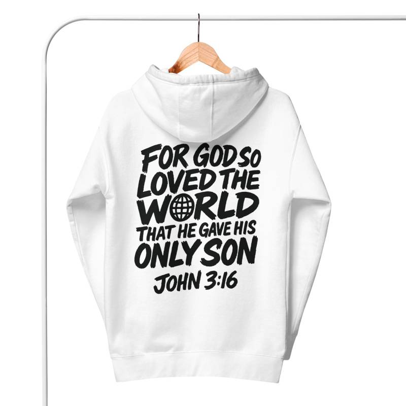 John 316 Hoodie Christlicher Pullover Mit Bibelvers Geschenk Für Christen Faithwear - Newzion von Newzionwear