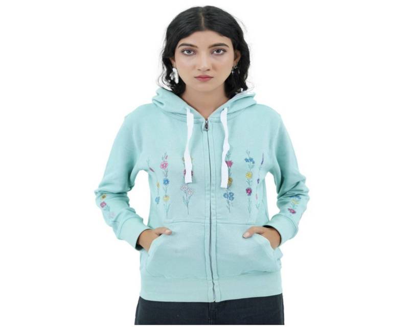 NexGenOutfits Hoodie Damen Fleece Pulli Kapuzenpullover Sweatjacke Lila mit Reißverschluss von NexGenOutfits