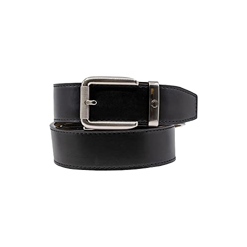 Nexbelt Herren Gürtel Ratsche Rogue Glatt Schwarz Leder Kleid Gürtel mit verstellbarer Schnalle, schwarz von Nexbelt