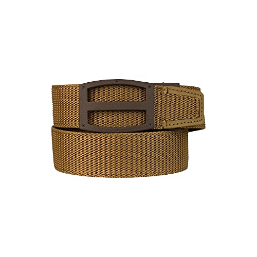 Nexbelt Taktischer EDC Titan Waffengürtel mit Ratsche, zuschneidbar, für Herren – PreciseFit Nylon-verstärkter Gürtel mit 3,8 cm breitem Gurt – Hellbraun von Nexbelt