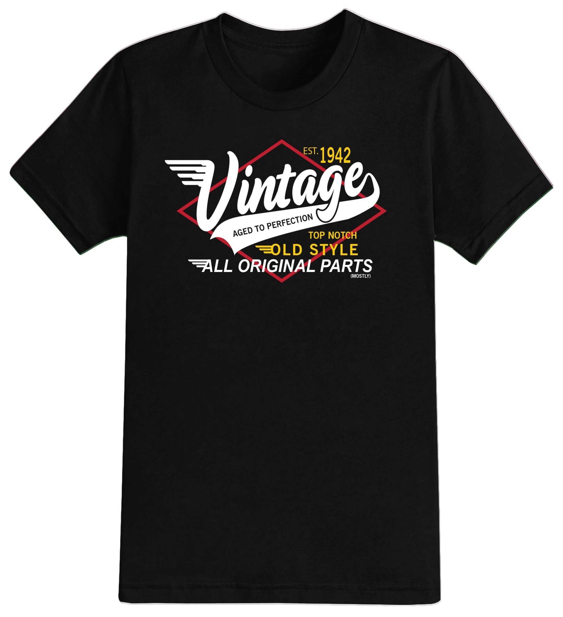 2023 Herren 80. Geburtstagsgeschenk Achtzig Geschenke Vintage Old Style Jahr 1942 T-Shirt Lustiges Geschenk 80 Jahre Alt von NexgenClothing