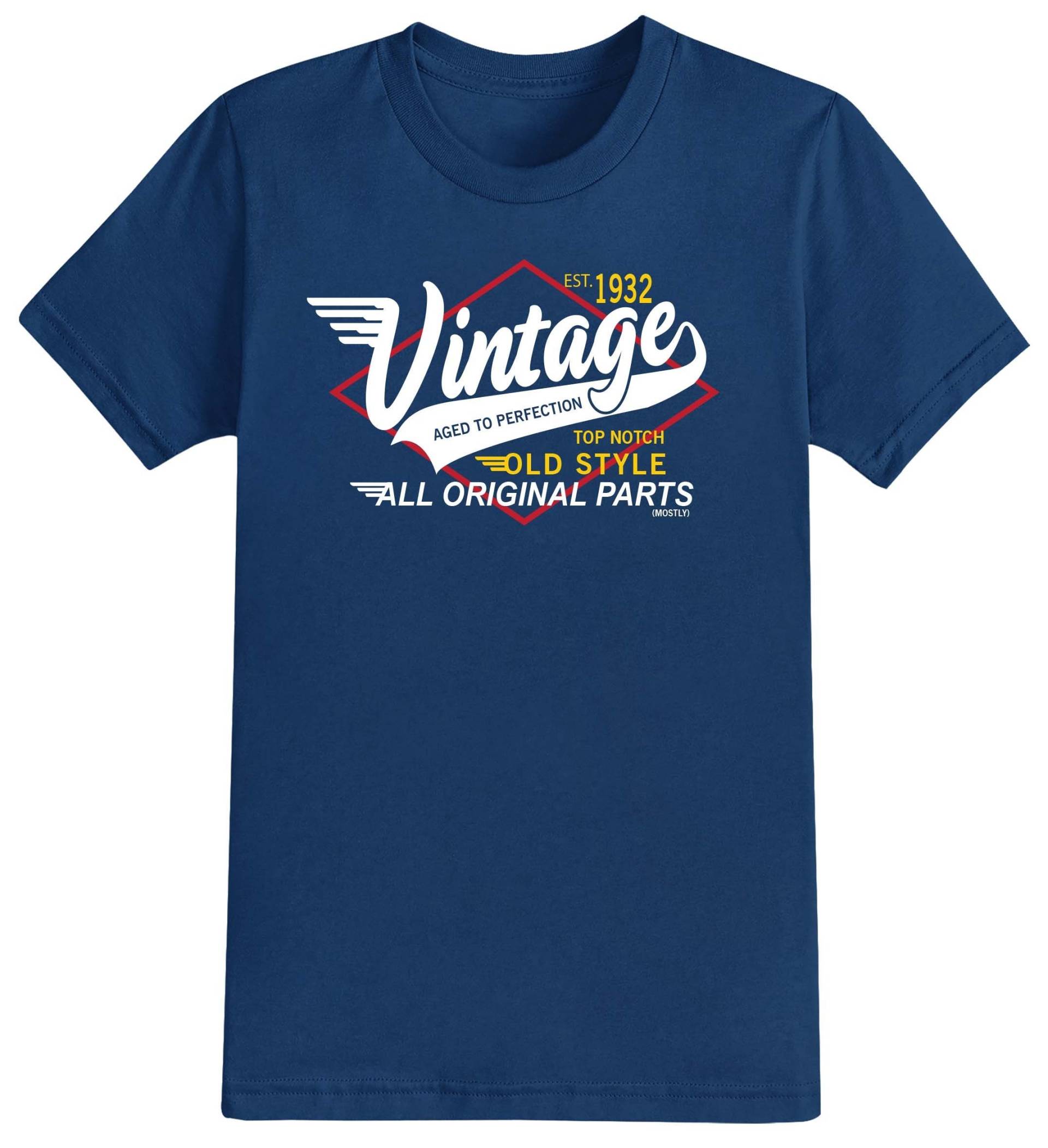 2023 Herren 90. Geburtstagsgeschenk Neunzig Geschenke Vintage Old Style Jahr 1932 T-Shirt Lustiges Geschenk 90 Jahre Alt von NexgenClothing