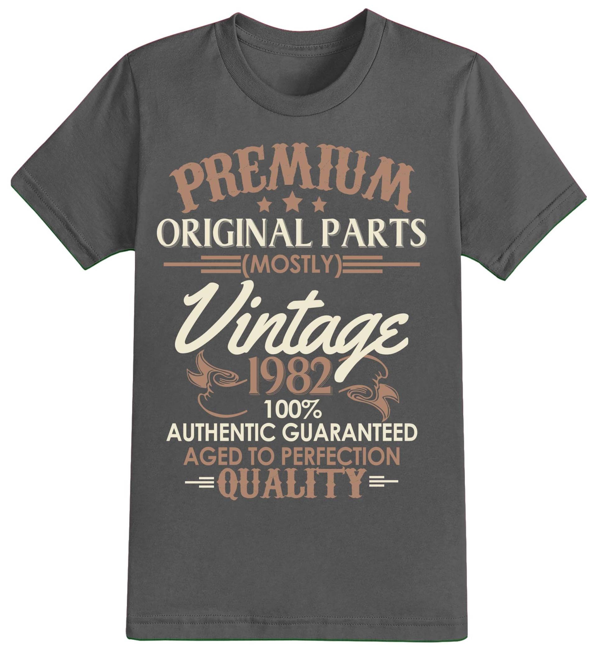 Herren 40. Geburtstag Geschenk Premium Original Teile Vierzig Geschenke Vintage Alter Perfektion Jahr 1982 T Shirt Lustiges T-Shirt 40 Jahre Alt 2023 von NexgenClothing