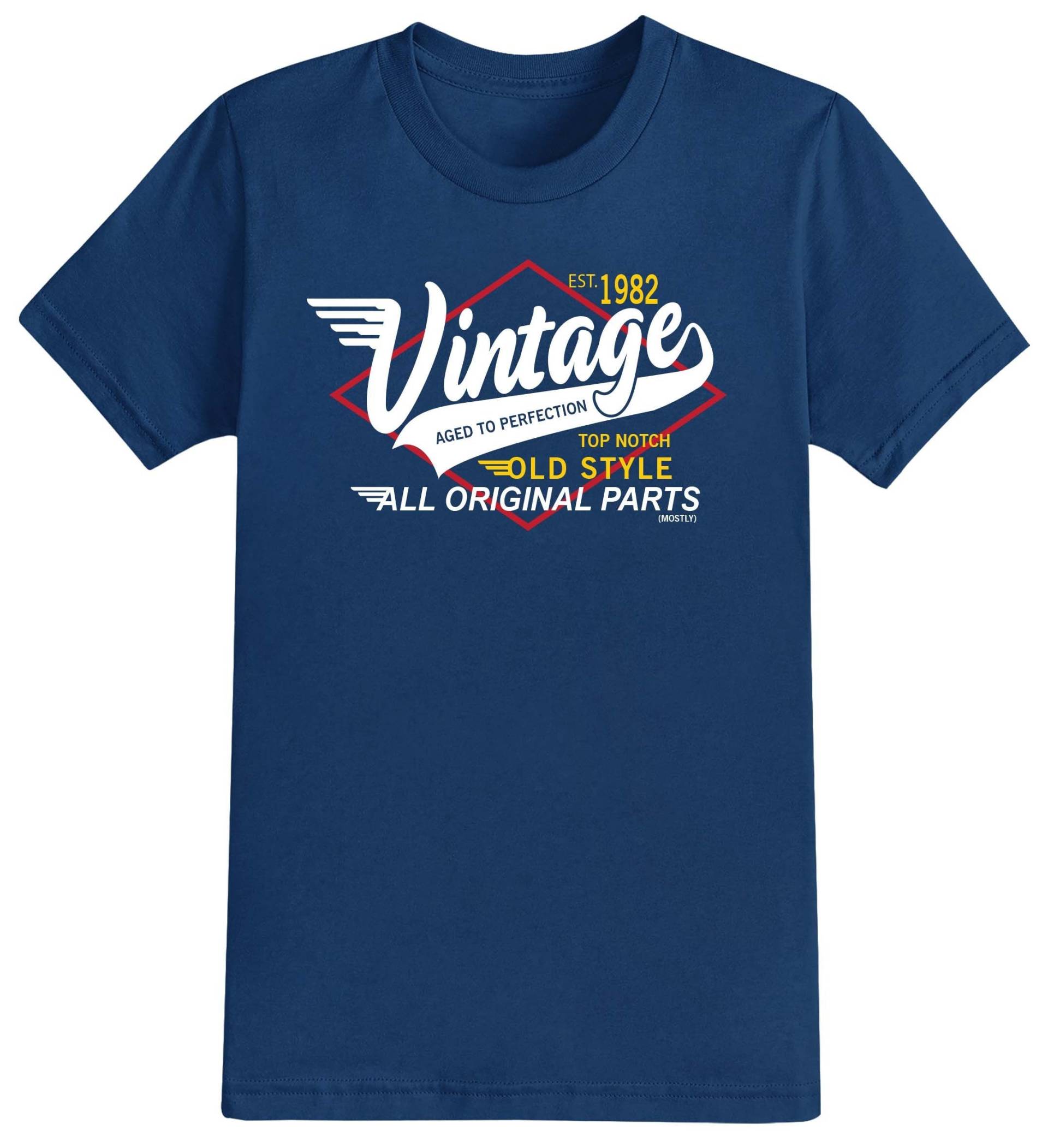 Herren 40. Geburtstag Geschenk Vierzig Geschenke Vintage Old Style Jahr 1982 T-Shirt Lustiges 40 Jahre Alt von NexgenClothing