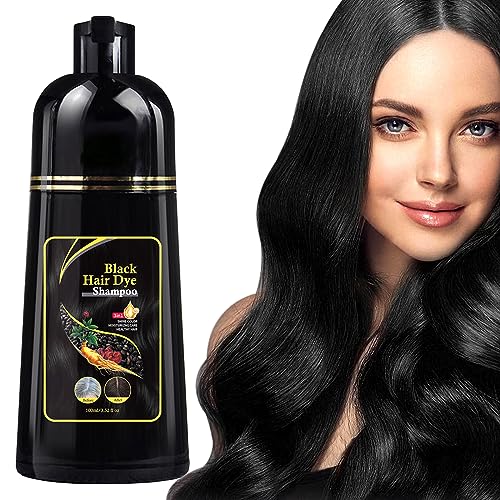 2-in-1 Blackening Shampoo, Shampoo Für Schwarzes Haar，Schwarzes Haarfärbeshampoo, Schnelles Nährendes Shampoo, Haarfärbeshampoo für Männer & Frauen- Einfach zu benutzen, Einfach & schnell von Nexolla