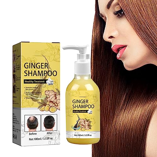 Ginger Hair Regrowth Shampoo, Haarshampoo, Haarwachstum Shampoo, Ingwer Anti-Schuppen-Shampoo, Natürliches & organisches Shampoo Männer Frauen, Gegen Juckende & Trockene Kopfhaut, 100ML von Nexolla