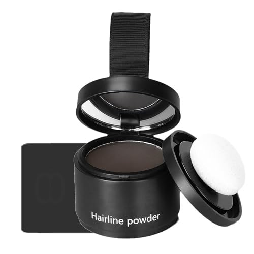 Hairline Powder Stick, Haarfarbe Schatten Pulver, Haarpuder Soforteffekt Haar Concealer, Wasserfestes Haaransatz Puder zum Auffüllen von Dünner Werdendem Haar für Frauen und Männer(Schwarz) von Nexolla