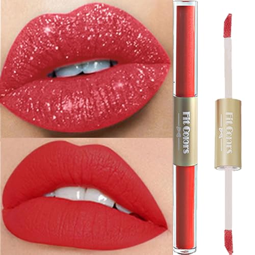 Metal Lip Color Diamond Schimmernder Glitzer-Lipgloss Glitter Schimmer Lippenstift Glitter Lip Gloss High Pigment Long Lasting Nonstick Lip Glaze Makeup für Frauen und Mädchen,05 von Nexolla