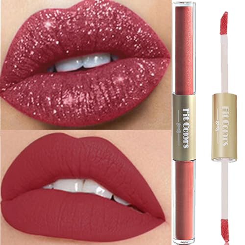 Metal Lip Color Diamond Schimmernder Glitzer-Lipgloss Glitter Schimmer Lippenstift Glitter Lip Gloss High Pigment Long Lasting Nonstick Lip Glaze Makeup für Frauen und Mädchen,06 von Nexolla