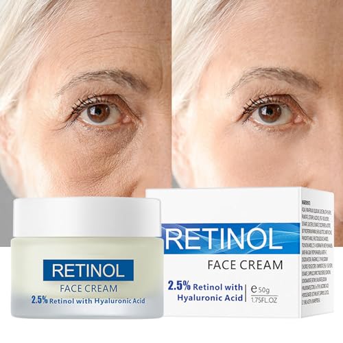 Retinol Gesichtscreme, Retinol Creme 50ml, Tagescreme & Nachtcreme mit Retinol, Face Feuchtigkeitscreme, Tag und Nacht Anti-Aging-Creme für Frauen und Männer, für Alle Hauttypen Skin Moisturizer von Nexolla