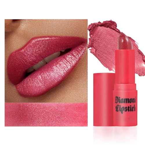 Schimmernder Lippenstift und Lip Balm, Glitzer Lippenstift Metallic Glänzend Glossy, Shimmer Lipstick lipgloss Seidig Velvet Langanhaltend Feuchtigkeitsspendende, Lippenstift Glitzer-06 von Nexolla