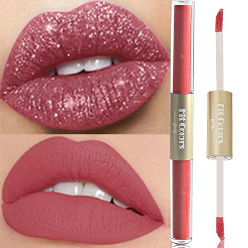 Metal Lip Color Diamond Schimmernder Glitzer-Lipgloss Glitter Schimmer Lippenstift Glitter Lip Gloss High Pigment Long Lasting Nonstick Lip Glaze Makeup für Frauen und Mädchen,03 von Nexolla