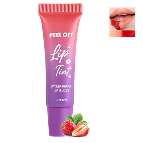 Lip Stain Peel Off, Peel Coloured Lip Gloss Stain Tint, Peel Off Lip Stain Lip Tint, Lippenstift Set Lippenstift-Fleck, Wasserdicht Langlebig Matt Sexy Farbe, Lange Haltbarkeit 02 von Nexolla