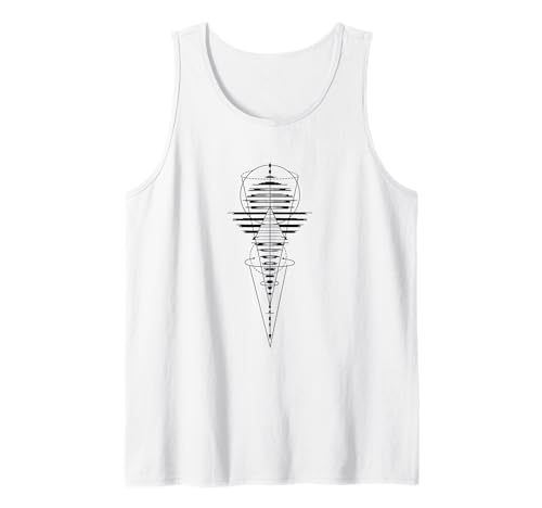 Geometrische Linien Zeichen Kegel Rhombus Herren T-Shirt/Next Level Tank Top von Next Level Design